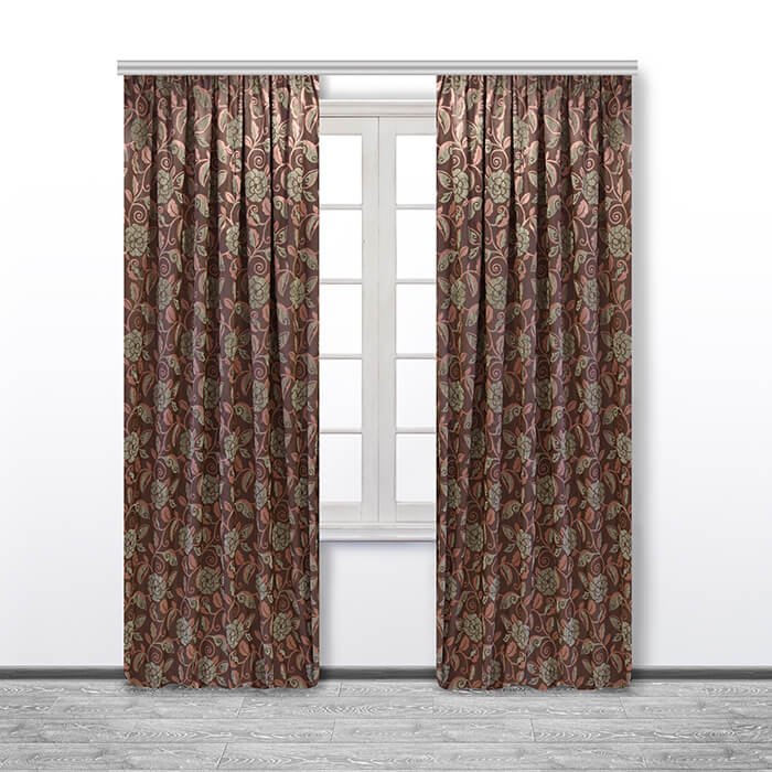 Портьера  МИРТЕК FLORI 200х270 1 шт (цвет 6 пепельно-розовый)