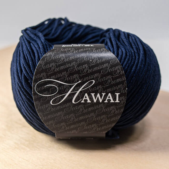 SEAM Hawai 50г-120м 100%мерсеризованный хлопок  (823-темно-синий)