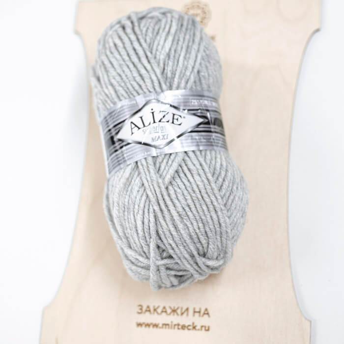 ALIZE Superlana Maxi 100г-100м 75%Акрил 25%Шерсть (208-св.серый меланж)