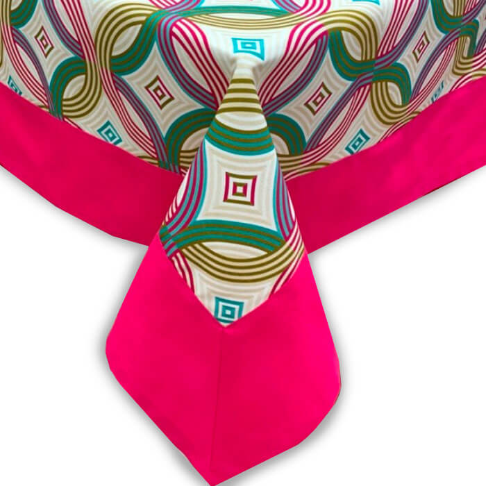 Скатерть 160х160 МИРТЕК GAVIDIA GEO-CERVANTES LISO  55%хлопок 45%пэ ассортимент_MIRTECK