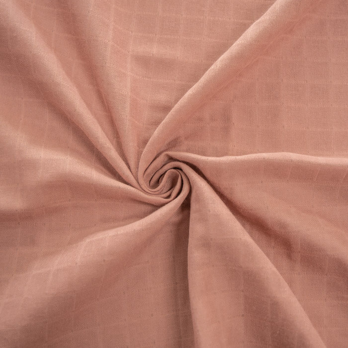 МУСЛИН ДВУХСЛОЙНЫЙ ОДНОТОННЫЙ ш160 100%органический хлопок (увядшая роза)