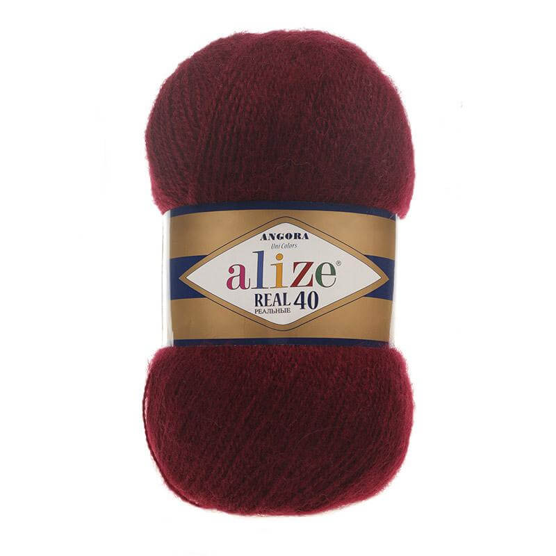 ALIZE Angora Real 40 100г-480м 40%шерсть 60%акрил (57-бордовый)