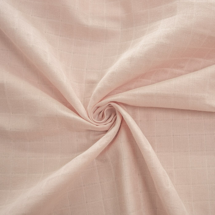 МУСЛИН ДВУХСЛОЙНЫЙ ОДНОТОННЫЙ ш160 100%органический хлопок (пудровый)