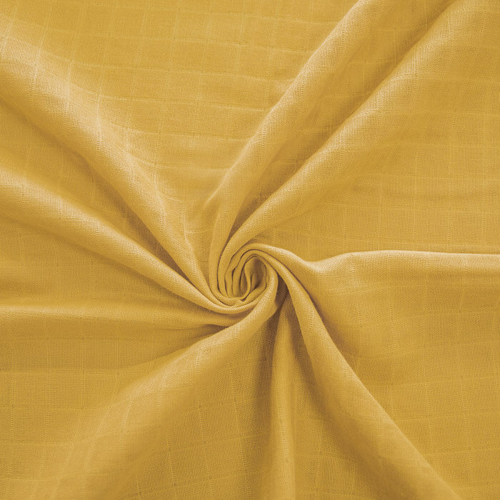 МУСЛИН ДВУХСЛОЙНЫЙ ОДНОТОННЫЙ ш160 100%органический хлопок (горчица)