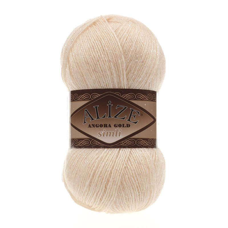ALIZE Angora gold Simli 100г-500м 20%шерсть 5%металлик 75%акрил (681-св.персиковый)