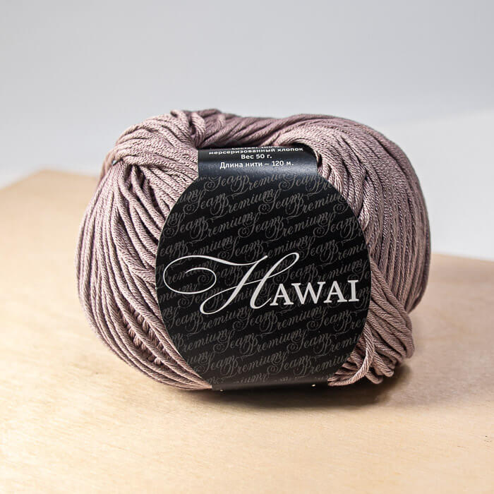 SEAM Hawai 50г-120м 100%мерсеризованный хлопок  (3861-розовая какао)