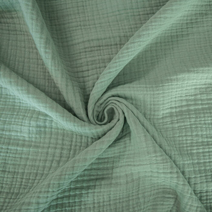МУСЛИН ЧЕТЫРЕХСЛОЙНЫЙ ОДНОТОННЫЙ ш240 100%органический хлопок (сизый)