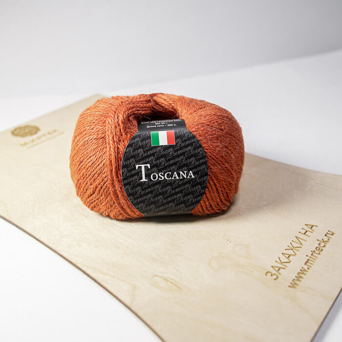 SEAM Toscana 50г-200м 65%альпака суперфайн 35%вискозный шелк (13-рыжий)