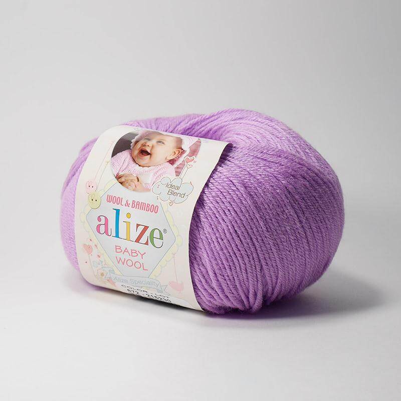 ALIZE Baby wool 50г-175м 40%шерсть 20%бамбук 40%акрил (672-нежно розовый)