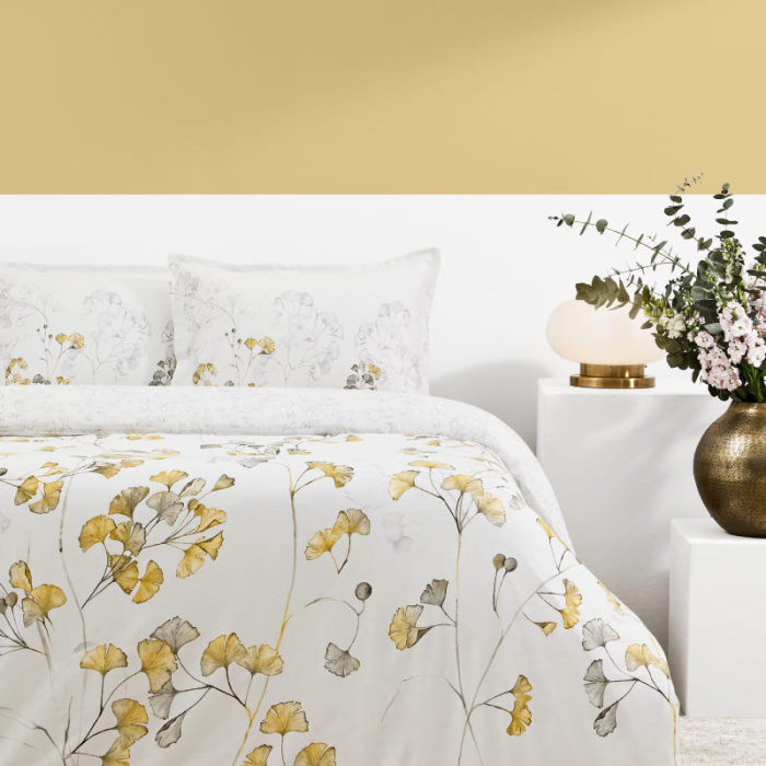 Постельное белье ЕВРО TAC ORGANIK SATEN ROWAN 200х220-1шт 240х260-1шт 50х70-2шт 100%хлопок серый_MIRTECK