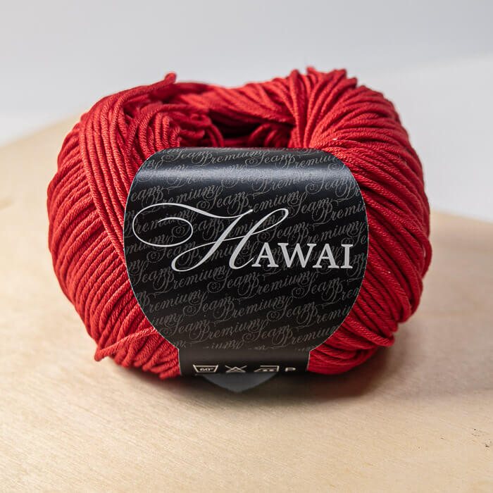 SEAM Hawai 50г-120м 100%мерсеризованный хлопок  (666-ярко-красный)