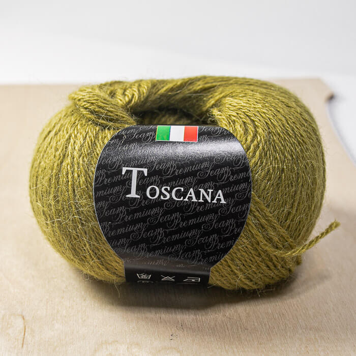 SEAM Toscana 50г-200м 65%альпака суперфайн 35%вискозный шелк (34-оливковый)