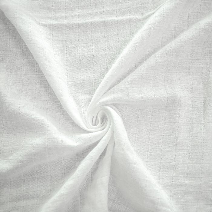 МУСЛИН ДВУХСЛОЙНЫЙ ОДНОТОННЫЙ ш160 100%органический хлопок (белый)