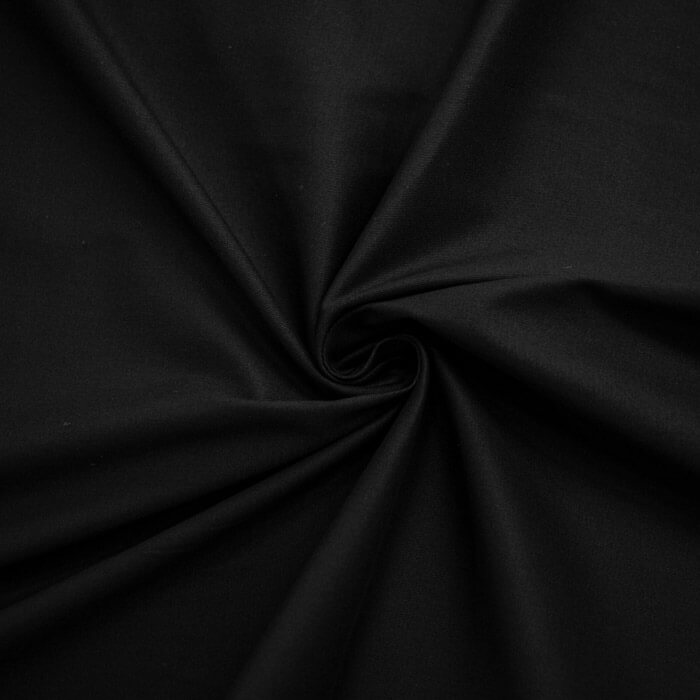 КОТТОН САТИН ОДНОТОННЫЙ ш150 98%хб 2%эл (черный)