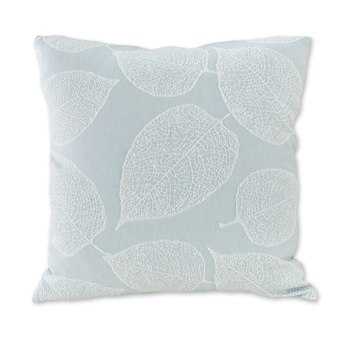 Чехол для подушки декоративный LEAVE/BASIC 45*45 61%хлопок 39%пэ (цвет 570 светлый голубой)