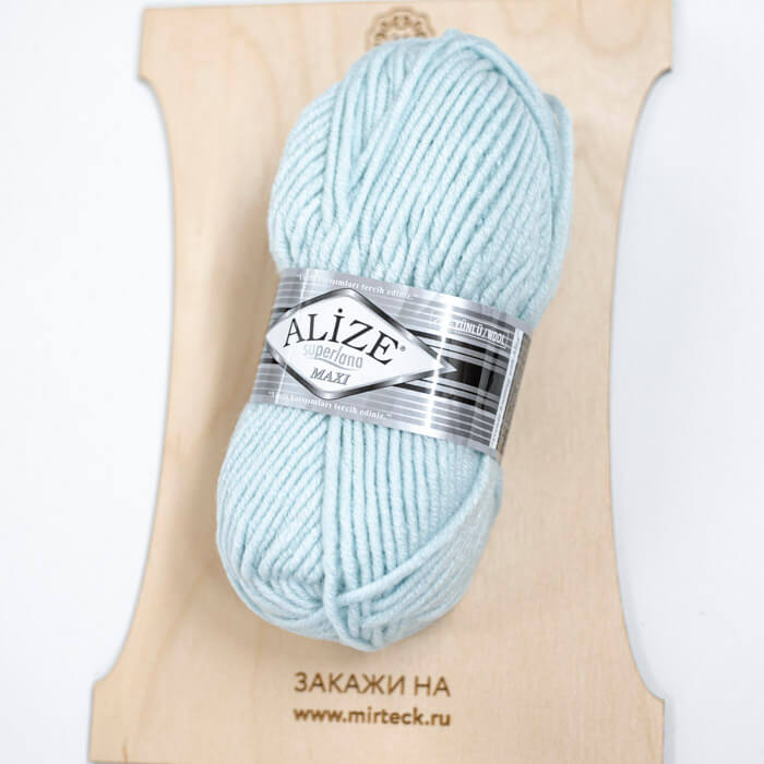 ALIZE Superlana Maxi 100г-100м 75%Акрил 25%Шерсть (522-мята)