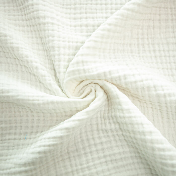 МУСЛИН ЧЕТЫРЕХСЛОЙНЫЙ ОДНОТОННЫЙ ш240 100%органический хлопок (молочный)