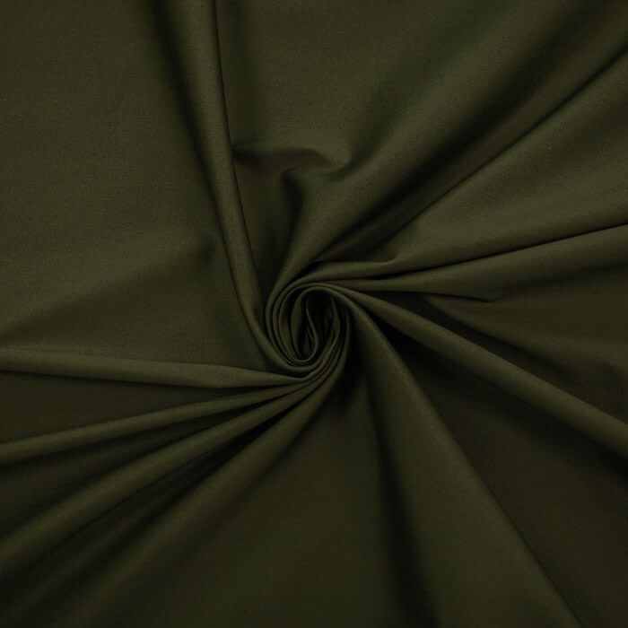 КОТТОН САТИН ОДНОТОННЫЙ ш150 98%хб 2%эл (т.хаки)