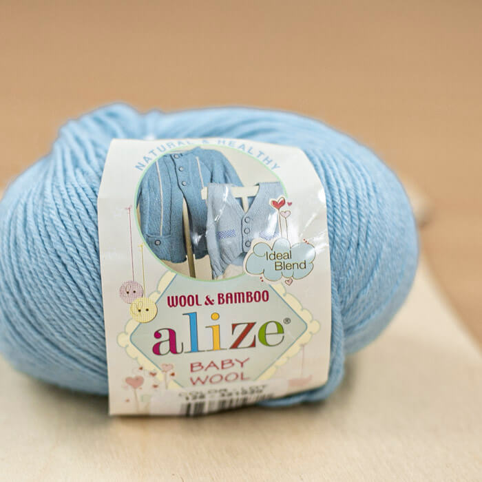 ALIZE Baby wool 50г-175м 40%шерсть 20%бамбук 40%акрил (128-бирюзовый)