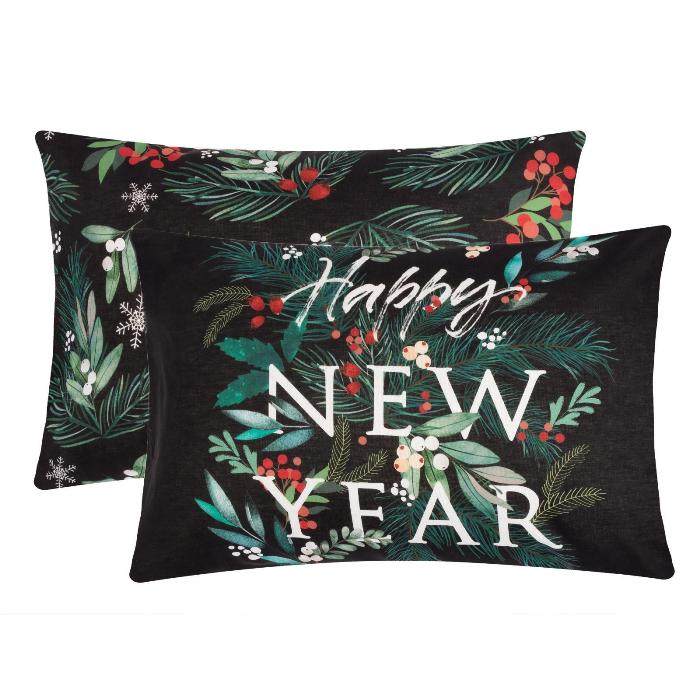 Чехол для подушки НОВЫЙ ГОД 50х70 100%хлопок черный_Каталог-v2_MIRTECK