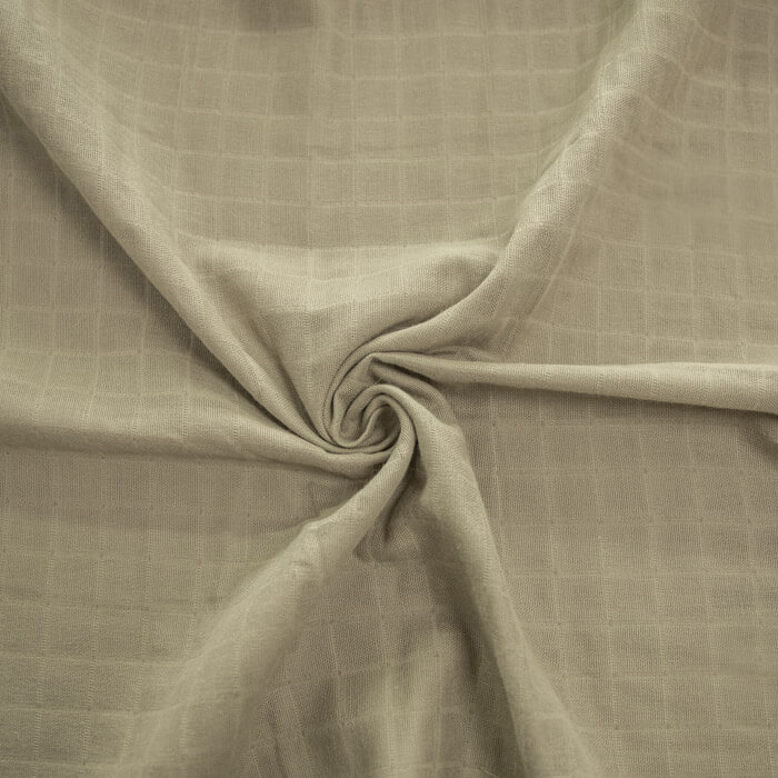 МУСЛИН ДВУХСЛОЙНЫЙ ОДНОТОННЫЙ ш160 100%органический хлопок (бежевый)