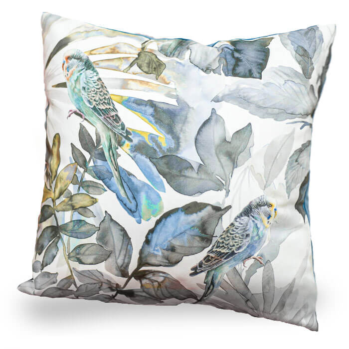 Чехол для подушки декоративный ПОПУГАИ 45*45 100%пэ _MIRTECK