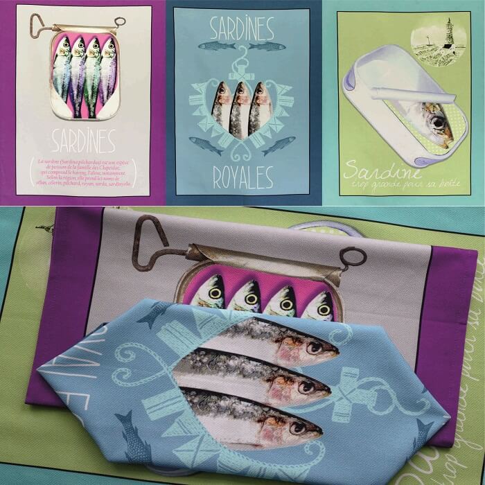 Салфетка комплект 45х65-3шт МИРТЕК  100%хлопок ассортимент (цвет Sardinette multicolore)