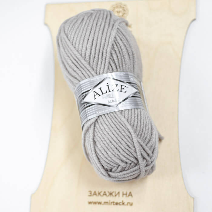 ALIZE Superlana Maxi 100г-100м 75%Акрил 25%Шерсть (652-пепельный)