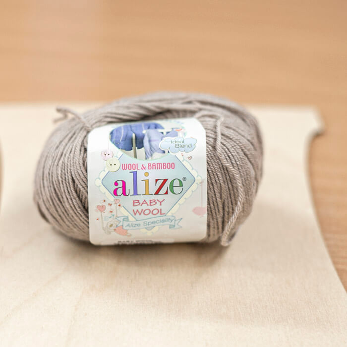 ALIZE Baby wool 50г-175м 40%шерсть 20%бамбук 40%акрил (167-бежевый)