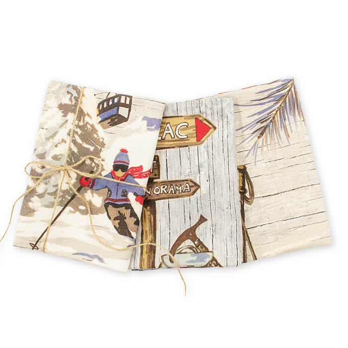 Салфетка комплект 45х65-3шт МИРТЕК  100%хлопок ассортимент (цвет Alpiniste rouge)