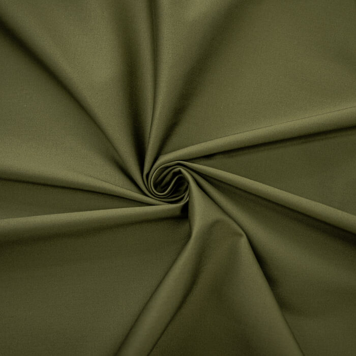КОТТОН САТИН ОДНОТОННЫЙ ш150 98%хб 2%эл (хаки)