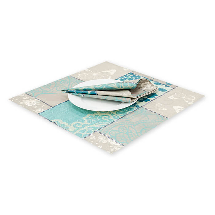 Салфетка комплект 45х45-3шт МИРТЕК  100%хлопок ассортимент (цвет Bolero turquoise)