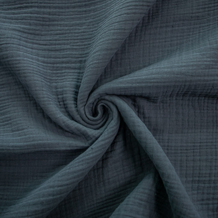 МУСЛИН ЧЕТЫРЕХСЛОЙНЫЙ ОДНОТОННЫЙ ш240 100%органический хлопок (серый)