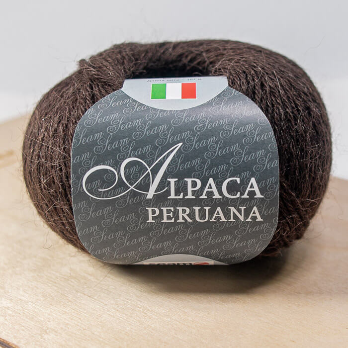 SEAM Alpaca Peruana 50г-167м 100% перуанская альпака (404-горький шоколад)
