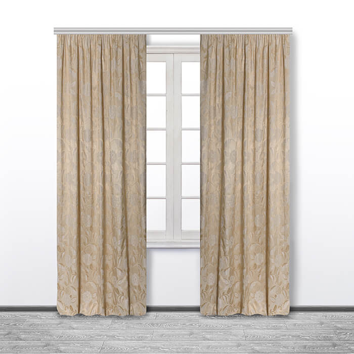 Портьера  МИРТЕК FLORI 200х270 1 шт (цвет 2 перламутровый)