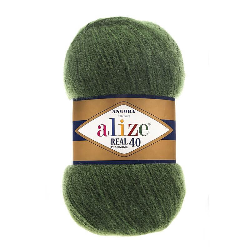 ALIZE Angora Real 40 100г-480м 40%шерсть 60%акрил (563-тем.зеленый)