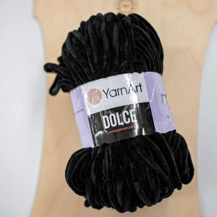 YARNART Dolce 100г-120м 100%пэ (742-черный)