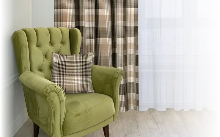 Шторы в клетку - порядок в доме