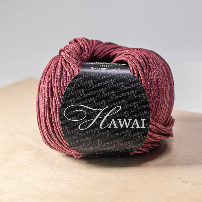 SEAM Hawai 50г-120м 100%мерсеризованный хлопок  (315-марсала)