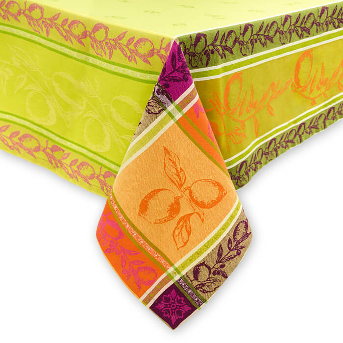 Скатерть 160х250 МИРТЕК CITRONNER 100%хлопок ассортимент (цвет Vert)