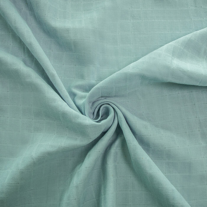 МУСЛИН ДВУХСЛОЙНЫЙ ОДНОТОННЫЙ ш160 100%органический хлопок (голубой)